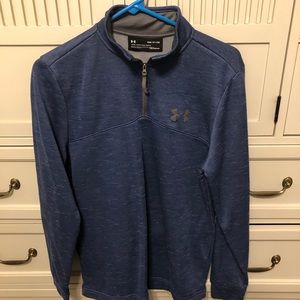 Under Armour 1/4 zip pullover. Small. Blue